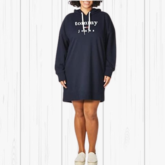 Tommy Jeans Hooded Sweater Dress Long Sleeved - Picture 7 of 7